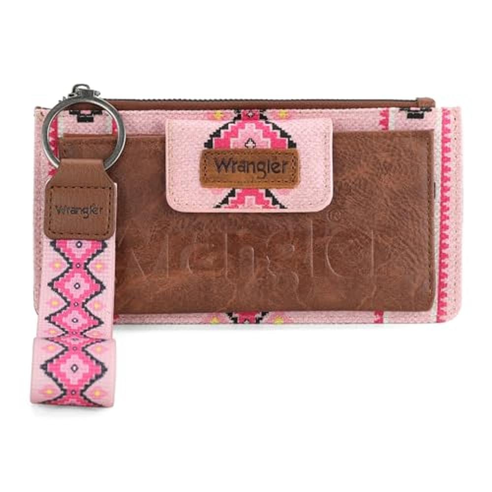 Wallet Wrangler: Wrangler Aztec Clutch Wristlet Wallet – Front View