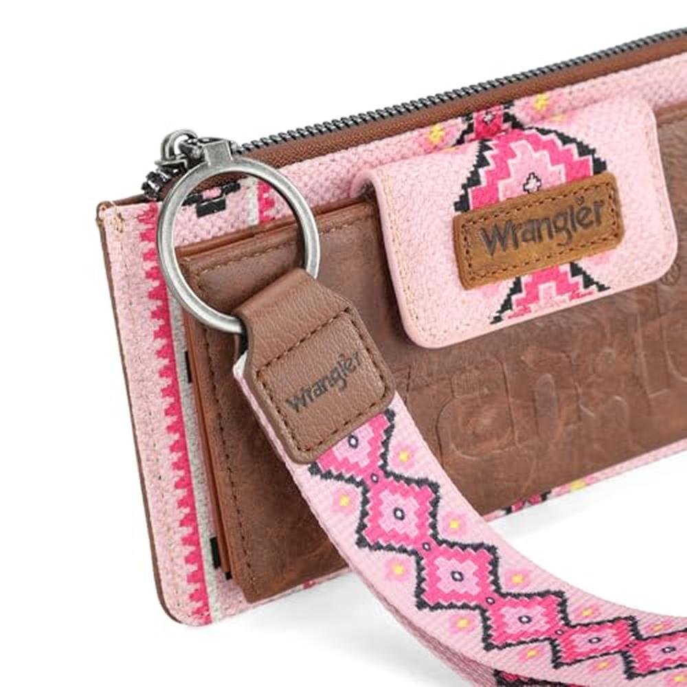 Wallet Wrangler: Wrangler Aztec Clutch Wristlet Wallet – Side View