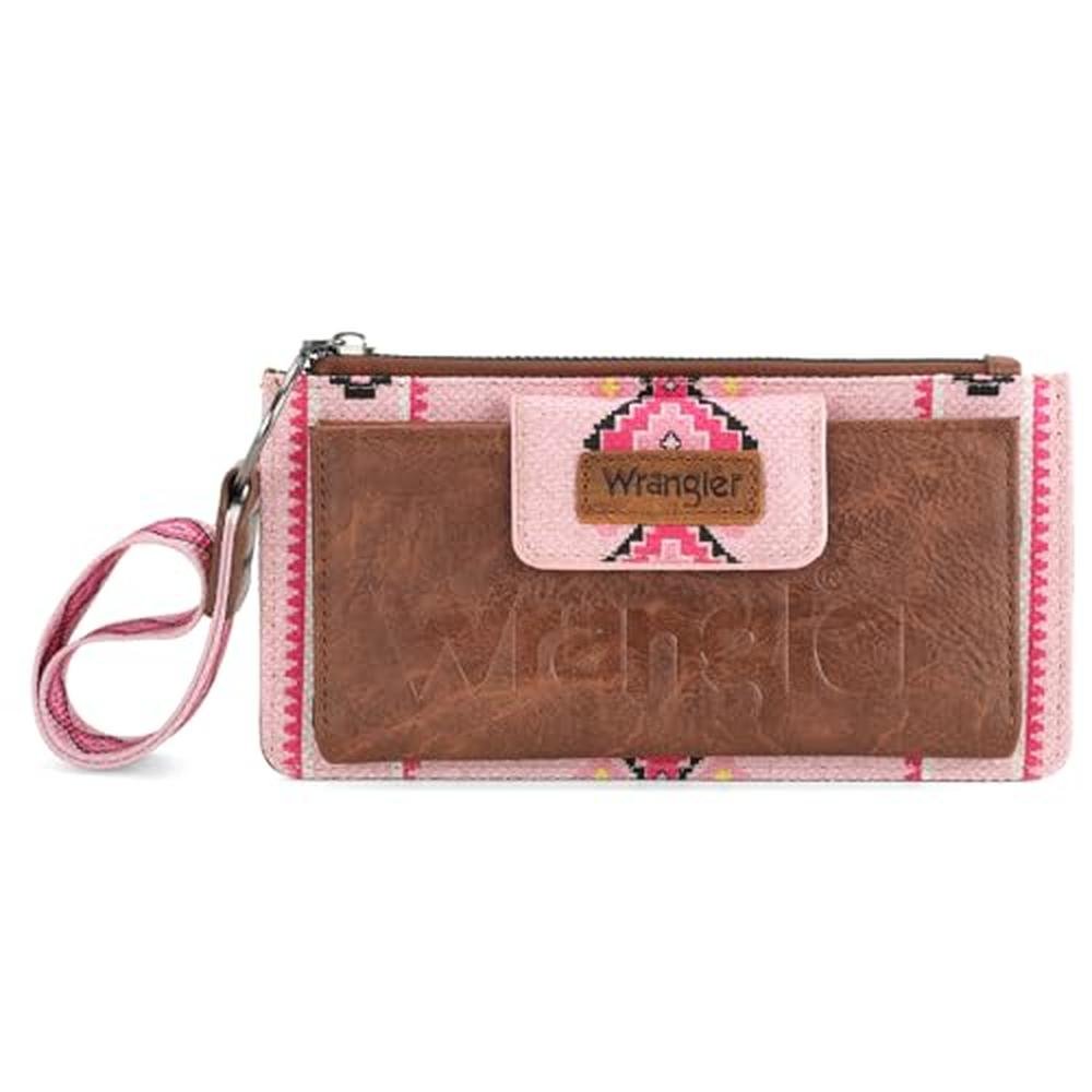 Wallet Wrangler: Wrangler Aztec Clutch Wristlet Wallet – In Use