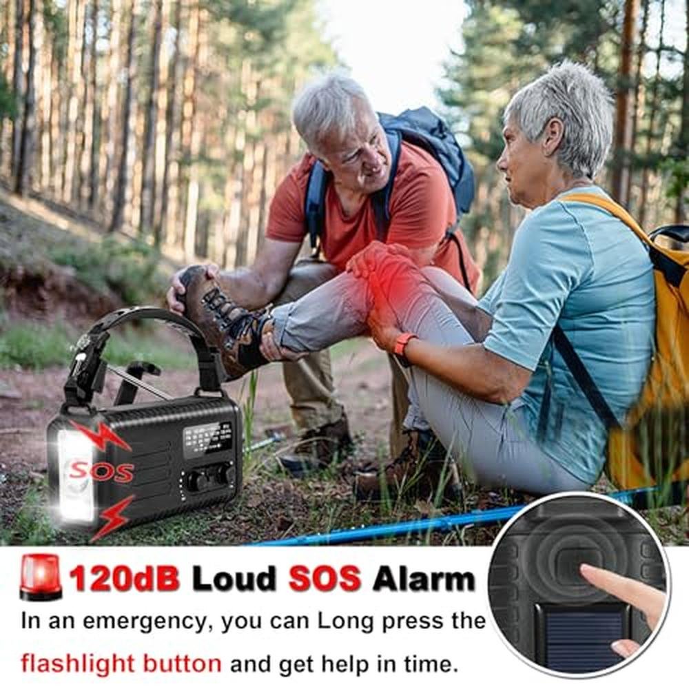 Emergency Radio: Condor 20000mAh Hand Crank AM FM NOAA – In Use