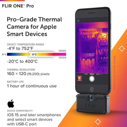 FLIR ONE Pro: Thermal Imaging Camera for iOS Smartphones – Side View