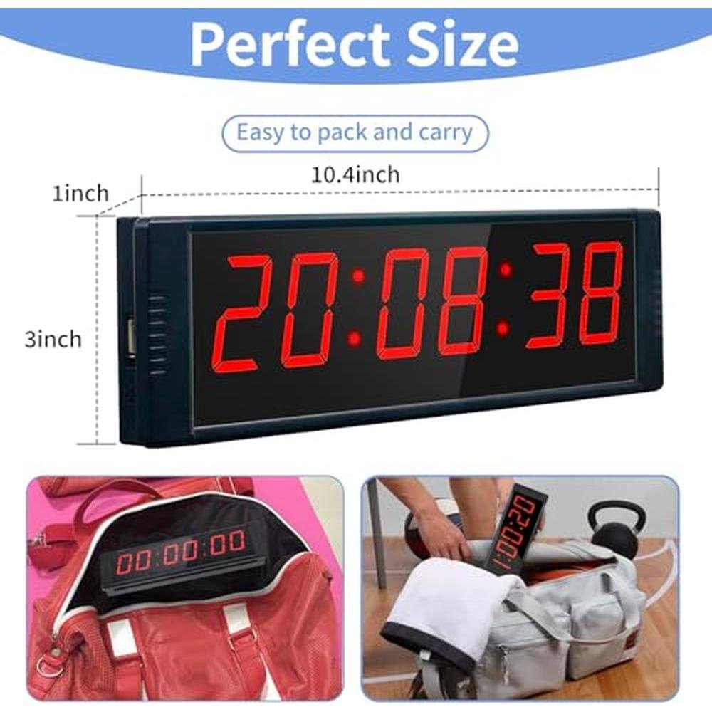 Timer Clock: Ousmile Large Stopwatch – Side View