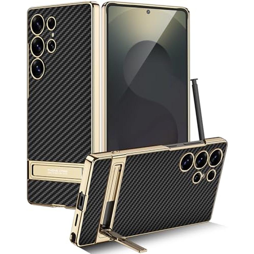 Galaxy S25 Ultra Case: Miimall Slim Fit Leather Case – Front View