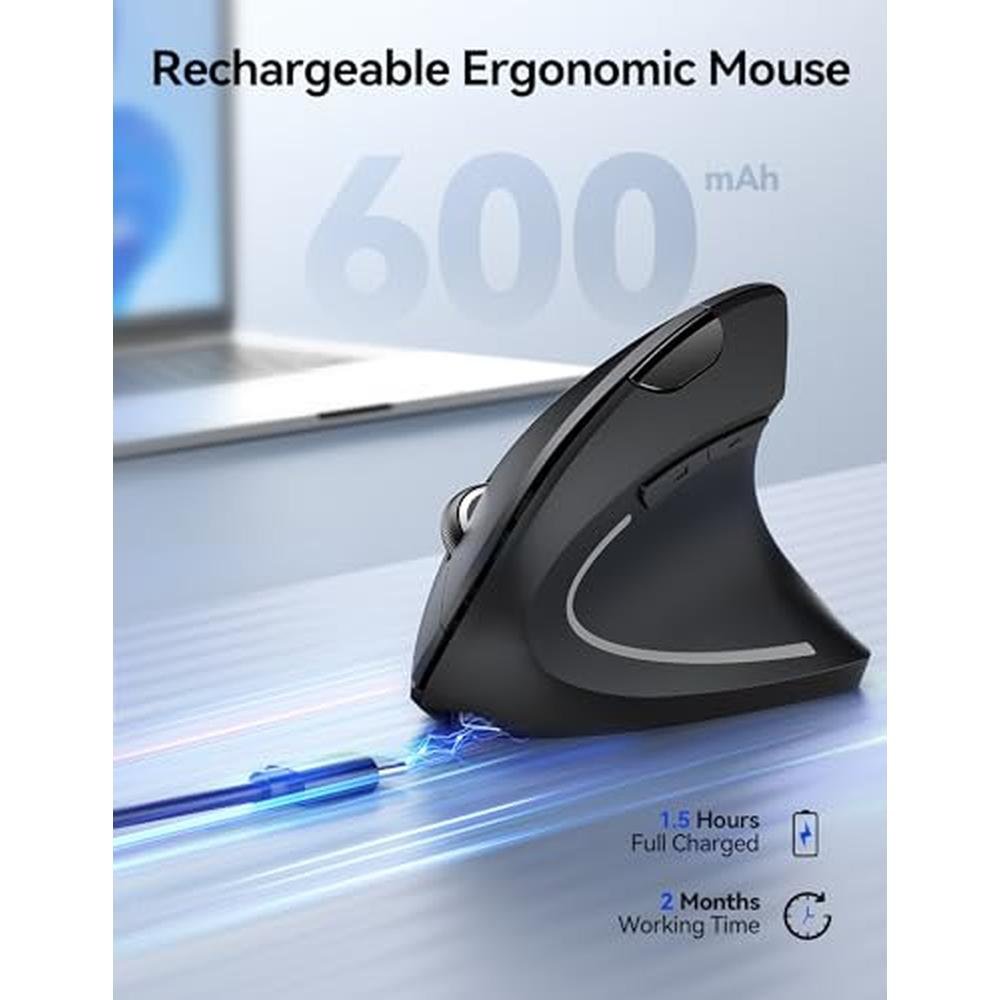 TECKNET Ergonomic Mouse Wireless – Close-up Detail