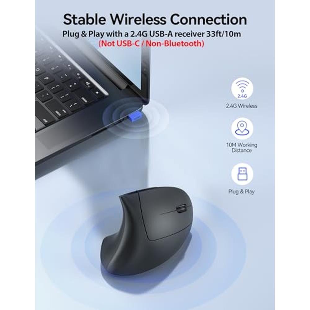 TECKNET Ergonomic Mouse Wireless – In Use
