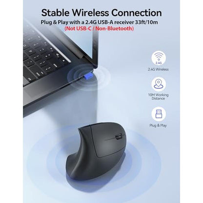 TECKNET Ergonomic Mouse Wireless – In Use