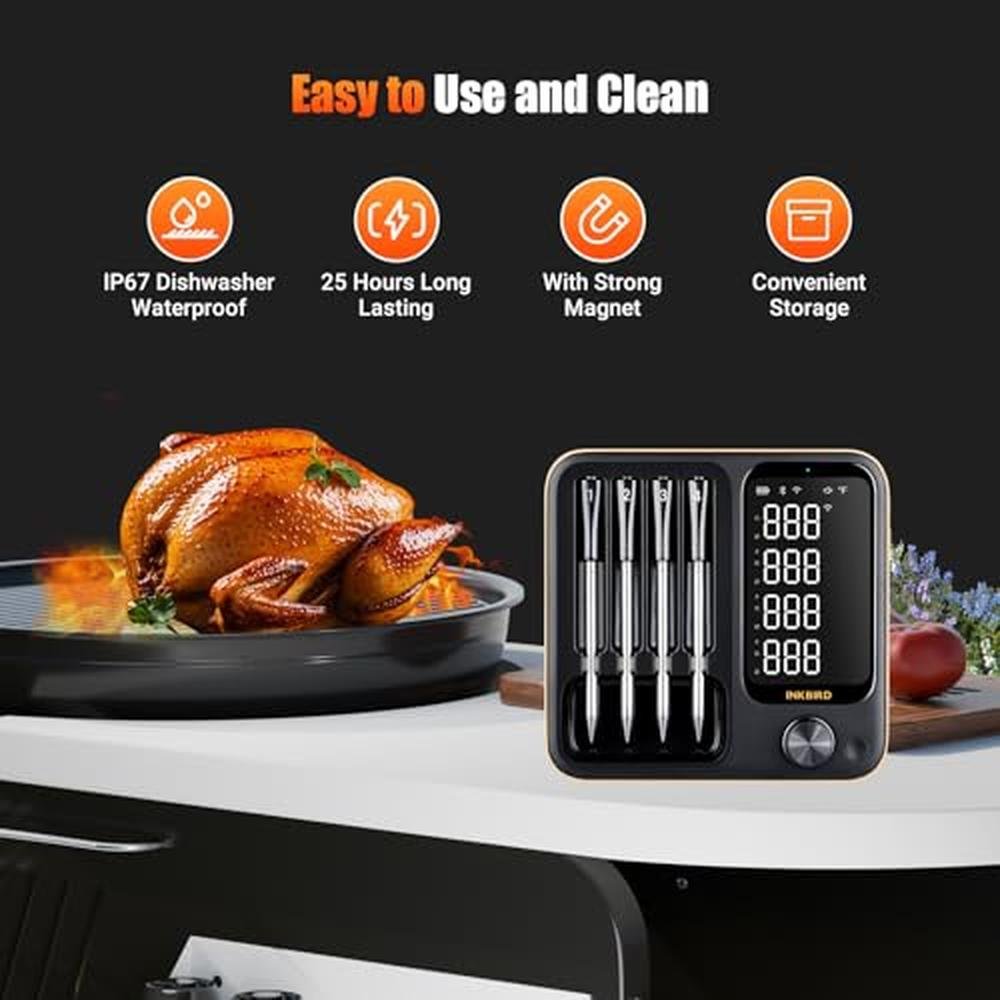 WiFi Probe: INKBIRD INT-14-BW 4-Probe Wireless Meat – Close-up Detail