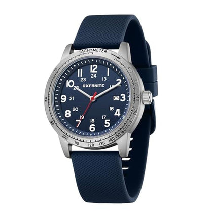 Oxfanite Mens Watch: Oxfanite 9102 Blue Military Style – Front View
