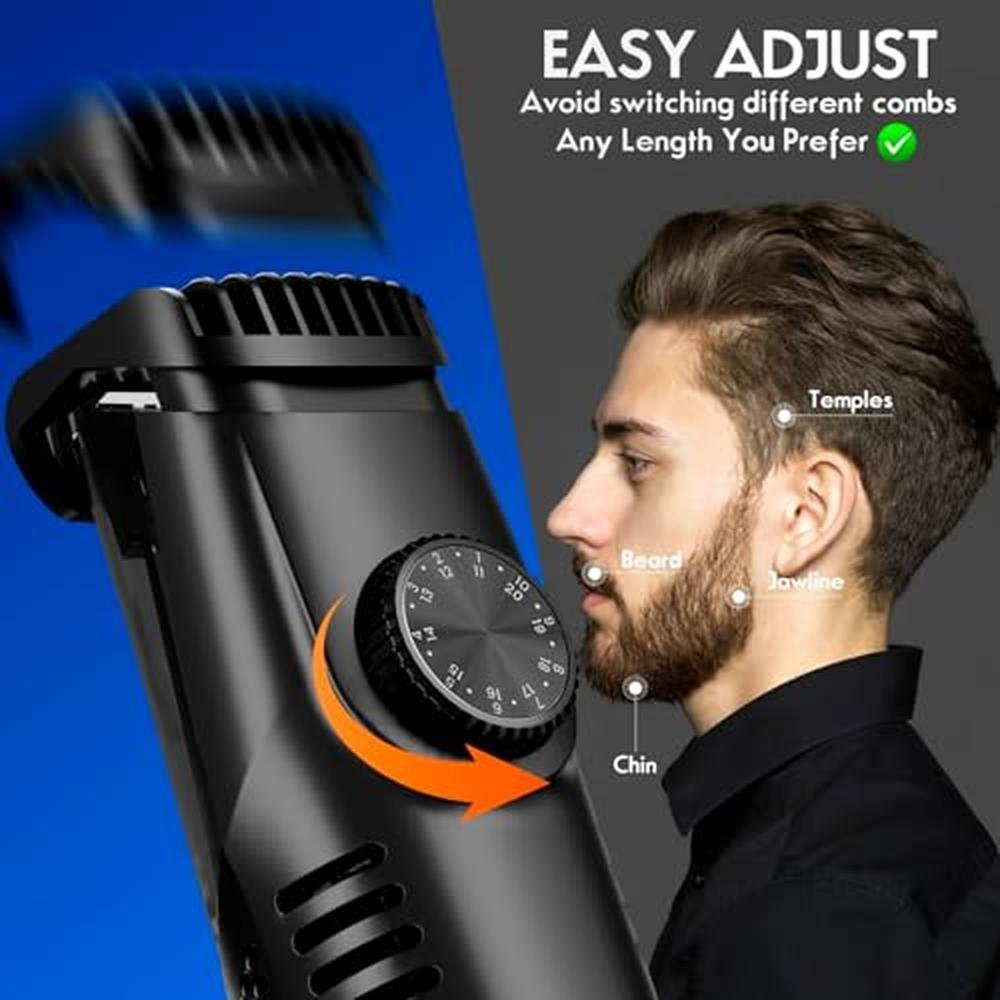 Trimmer Vacuum: ATVOXIS Vacuum Beard Trimmer for Men – Close-up Detail