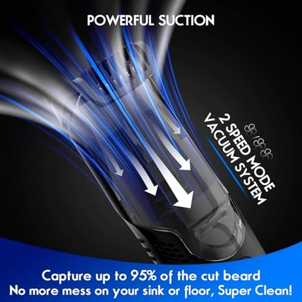 Trimmer Vacuum: ATVOXIS Vacuum Beard Trimmer for Men – In Use