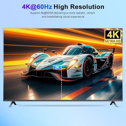 KVM Switch: 4K 3-Monitor 2-Computer DisplayPort and HDMI – In Use