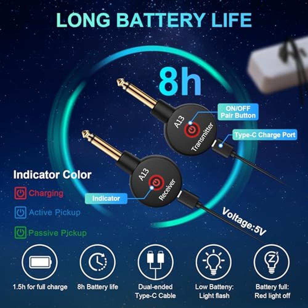 Guitar Bass: A13 Wireless Guitar System 2.4GHz Transmitter – Packaging