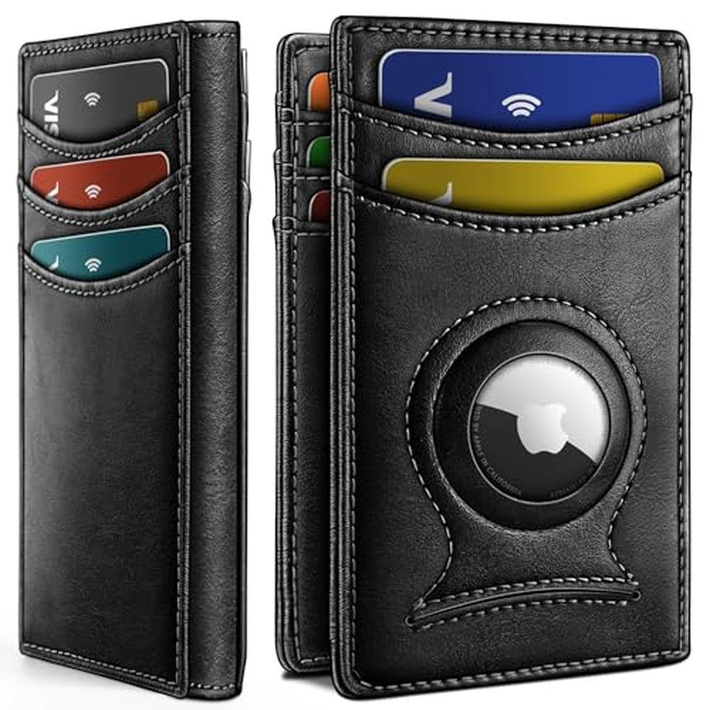 BULLIANT Men Airtag Wallet: Slim Wallet Money Clip Card – Front View