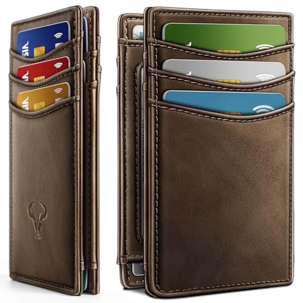 BULLIANT Slim Wallet For Men 12Cards – Side View