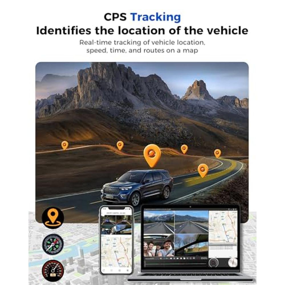 360 View: 4 Channel Dash Cam Front and Rear Left Right – Packaging