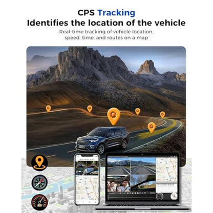 360 View: 4 Channel Dash Cam Front and Rear Left Right – Packaging