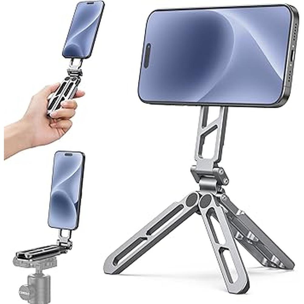 Phone Tripod: CAMOLO GEEK MG-05 Plus Foldable Magnetic – Front View