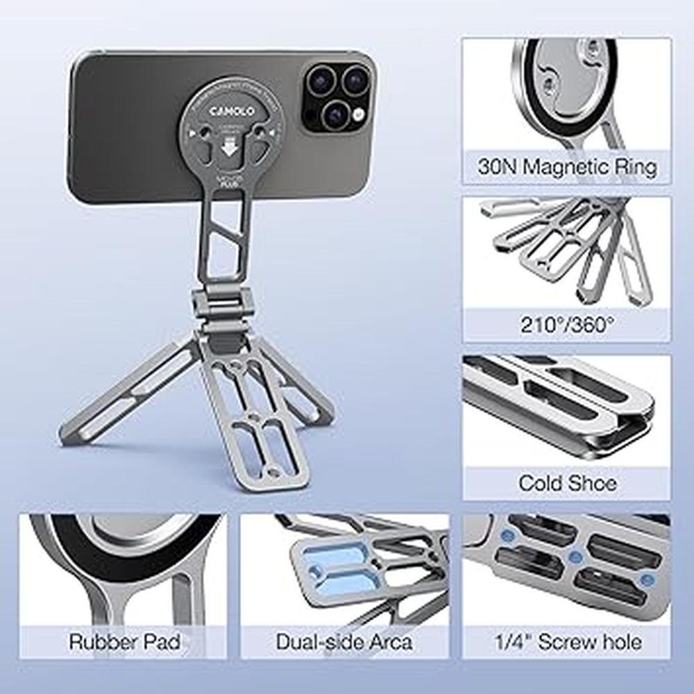 Phone Tripod: CAMOLO GEEK MG-05 Plus Foldable Magnetic – Close-up Detail