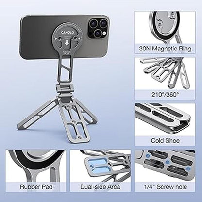 Phone Tripod: CAMOLO GEEK MG-05 Plus Foldable Magnetic – Close-up Detail