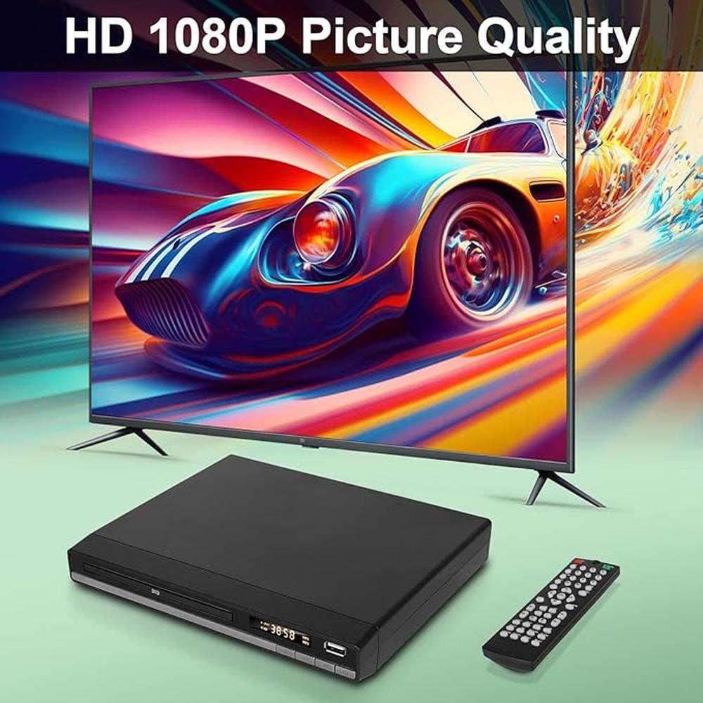 DVD Player: Premium Region-Free DVD Players for TV with – Side View