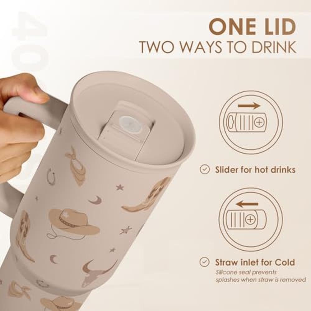 Cowgirl Tumbler: 40oz Stainless Steel Travel Coffee Mug – Packaging