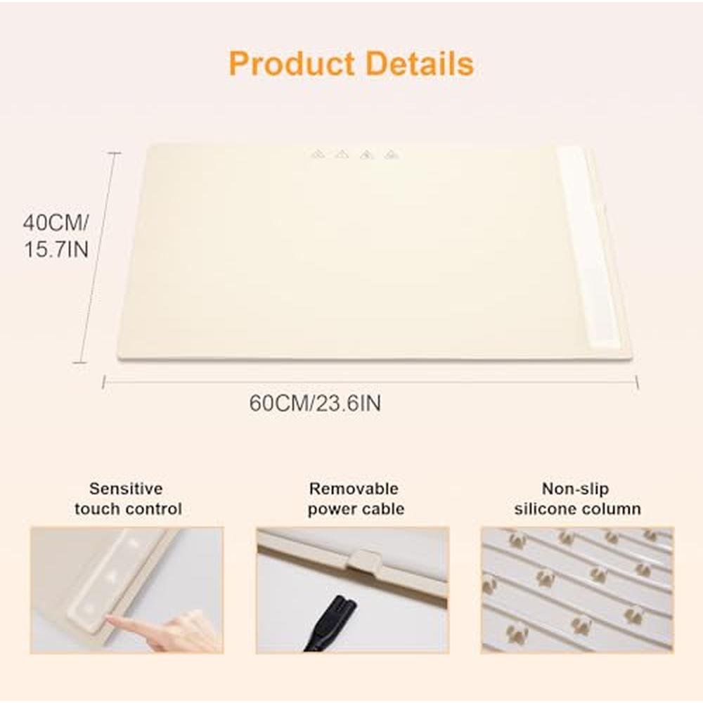 Food Warmer: Electric Warming Tray with Adjustable – Side View