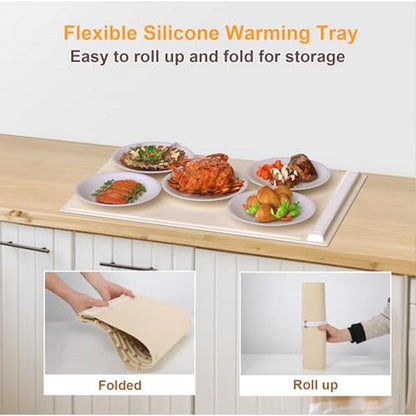 Food Warmer: Electric Warming Tray with Adjustable – Close-up Detail