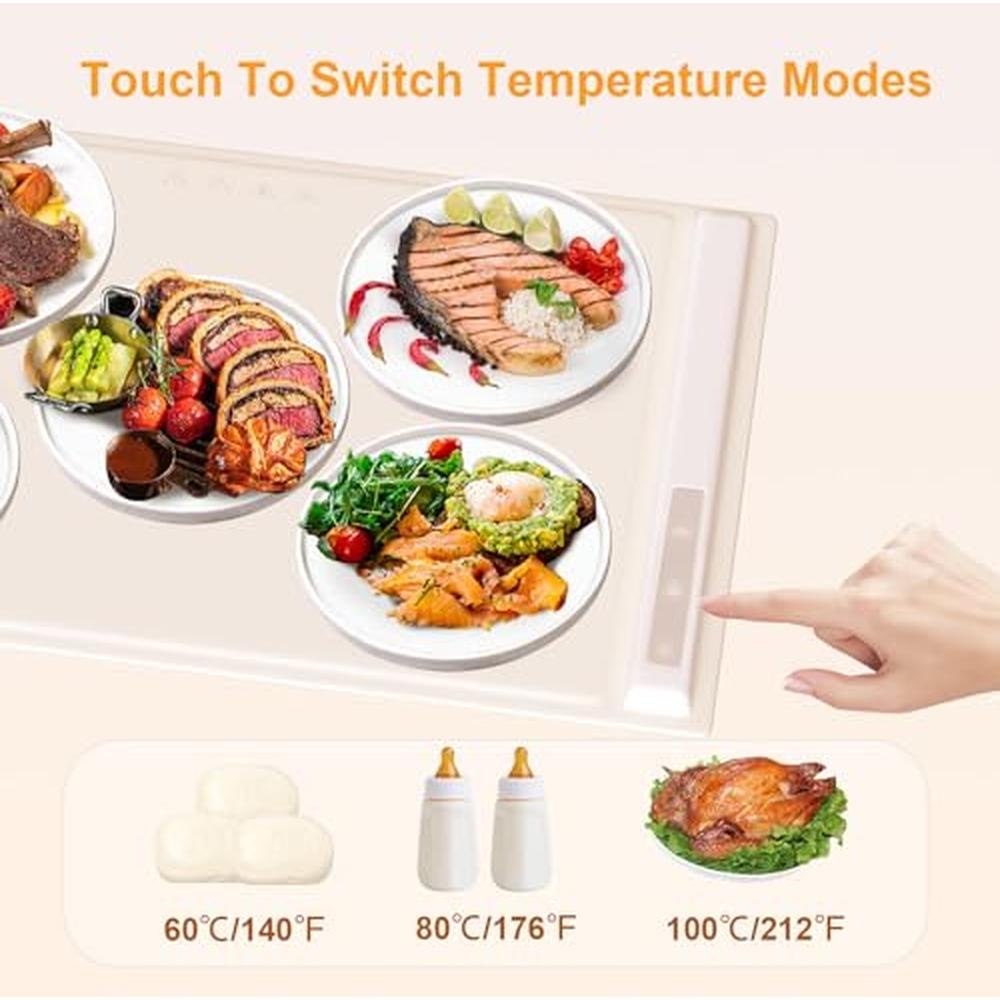 Food Warmer: Electric Warming Tray with Adjustable – In Use
