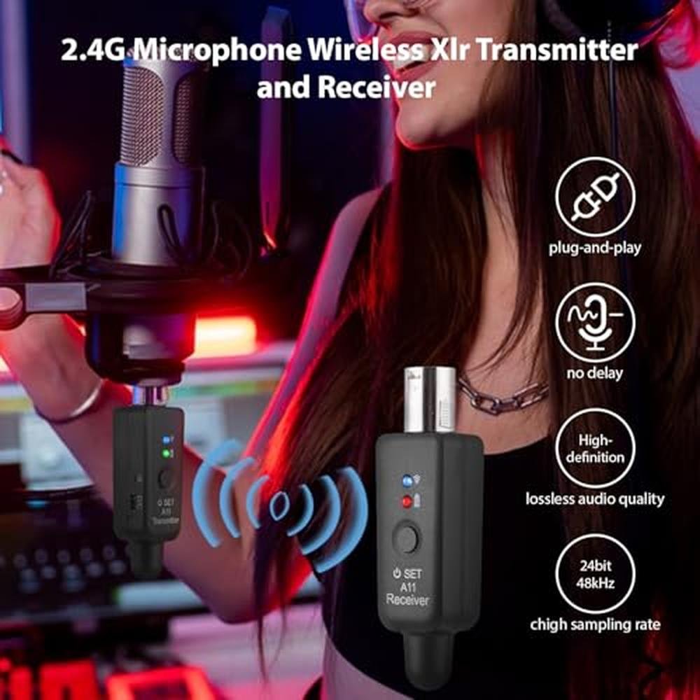 Microphone Summina: Summina 2.4G Wireless XLR Transmitter – Side View