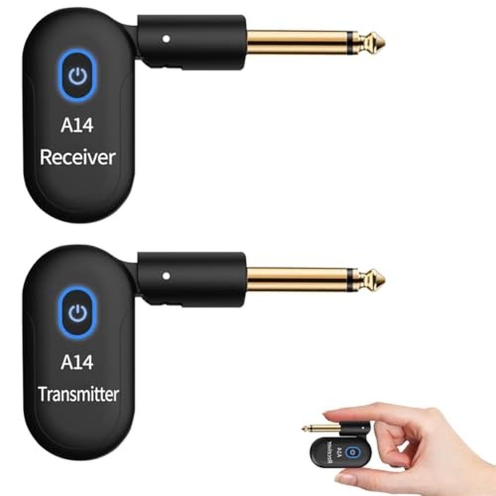 Guitar System: 2.4 GHz Rechargeable Audio Transmitter and – Front View