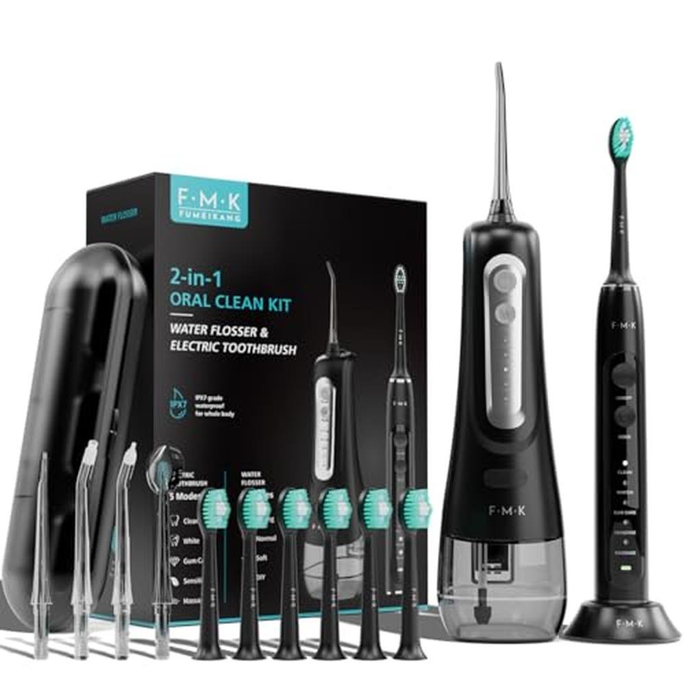 Toothbrush Oral Care: FUMEIKANG Water Flosser & Electric – Front View