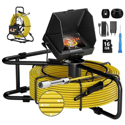 Action Camera 30m: Sewer Camera 100ft/30M 4.3 Pipe Drain – Front View