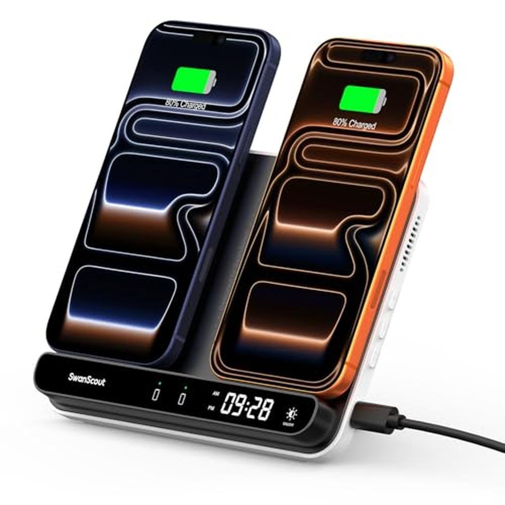 Galaxy Dual Wireless Charger: SwanScout 504 Foldable – Front View