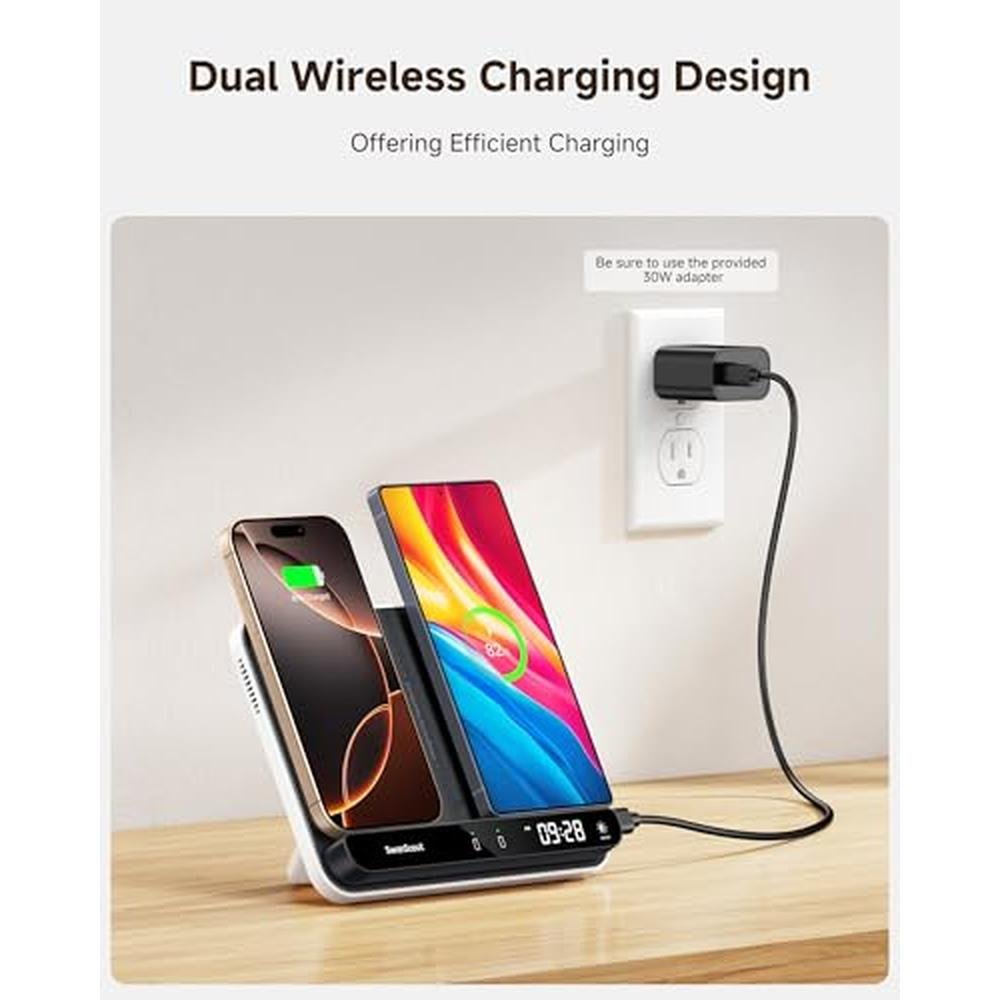 Galaxy Dual Wireless Charger: SwanScout 504 Foldable – Side View