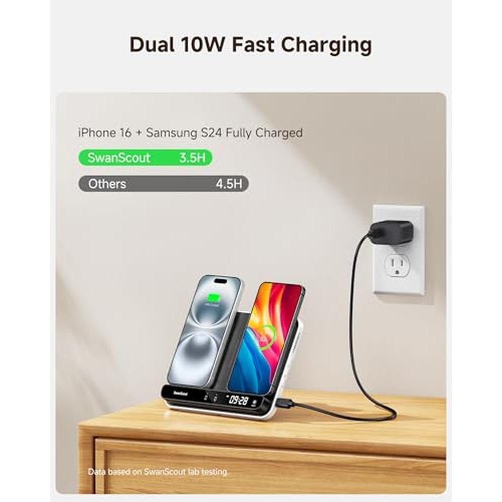Galaxy Dual Wireless Charger: SwanScout 504 Foldable – In Use