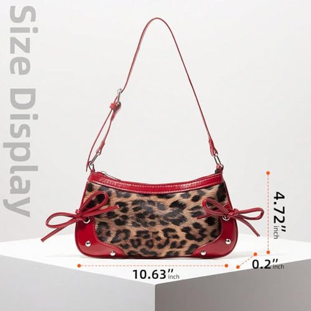 Fashionable Bag: Women's Crossbody Leopard Print Shoulder – Side View