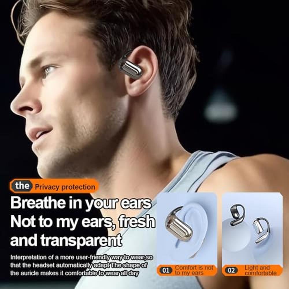 Open Ear Earbuds: mocaQ16 Bluetooth 5.3 Bone Conduction – Close-up Detail
