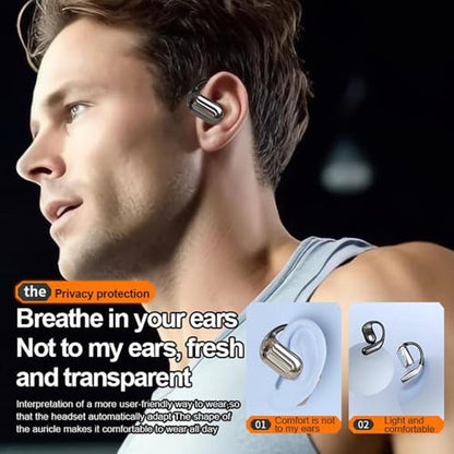 Open Ear Earbuds: mocaQ16 Bluetooth 5.3 Bone Conduction – Close-up Detail