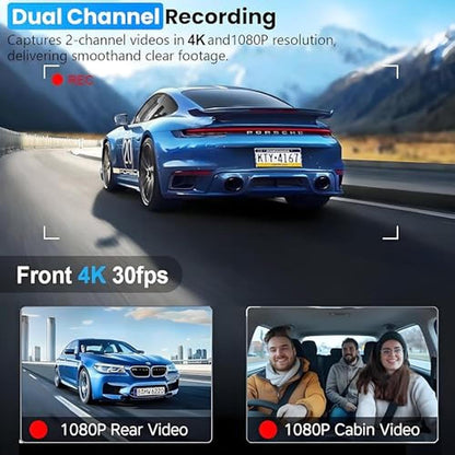 Dash Channel: 3 Channel 4K Dash Cam Front 1080p Rear and – Side View