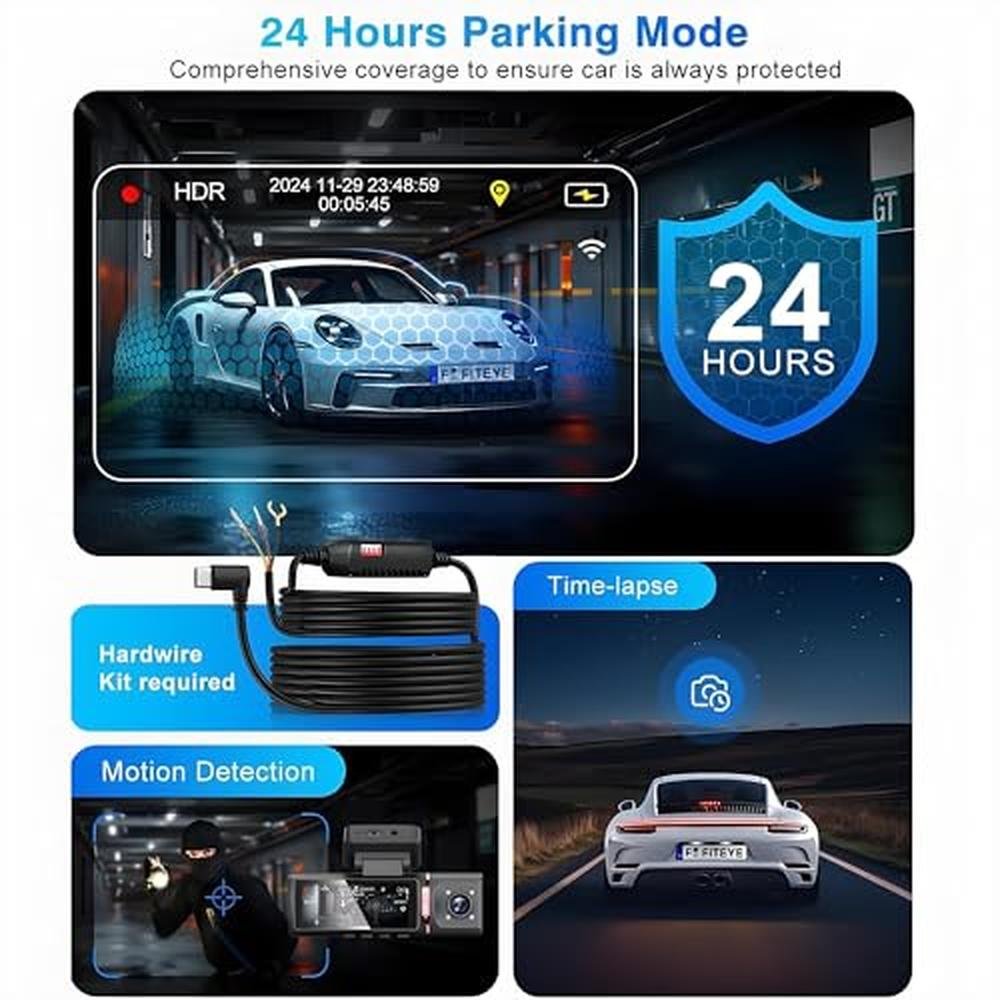 Dash Channel: 3 Channel 4K Dash Cam Front 1080p Rear and – Packaging