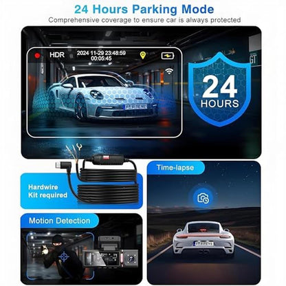Dash Channel: 3 Channel 4K Dash Cam Front 1080p Rear and – Packaging