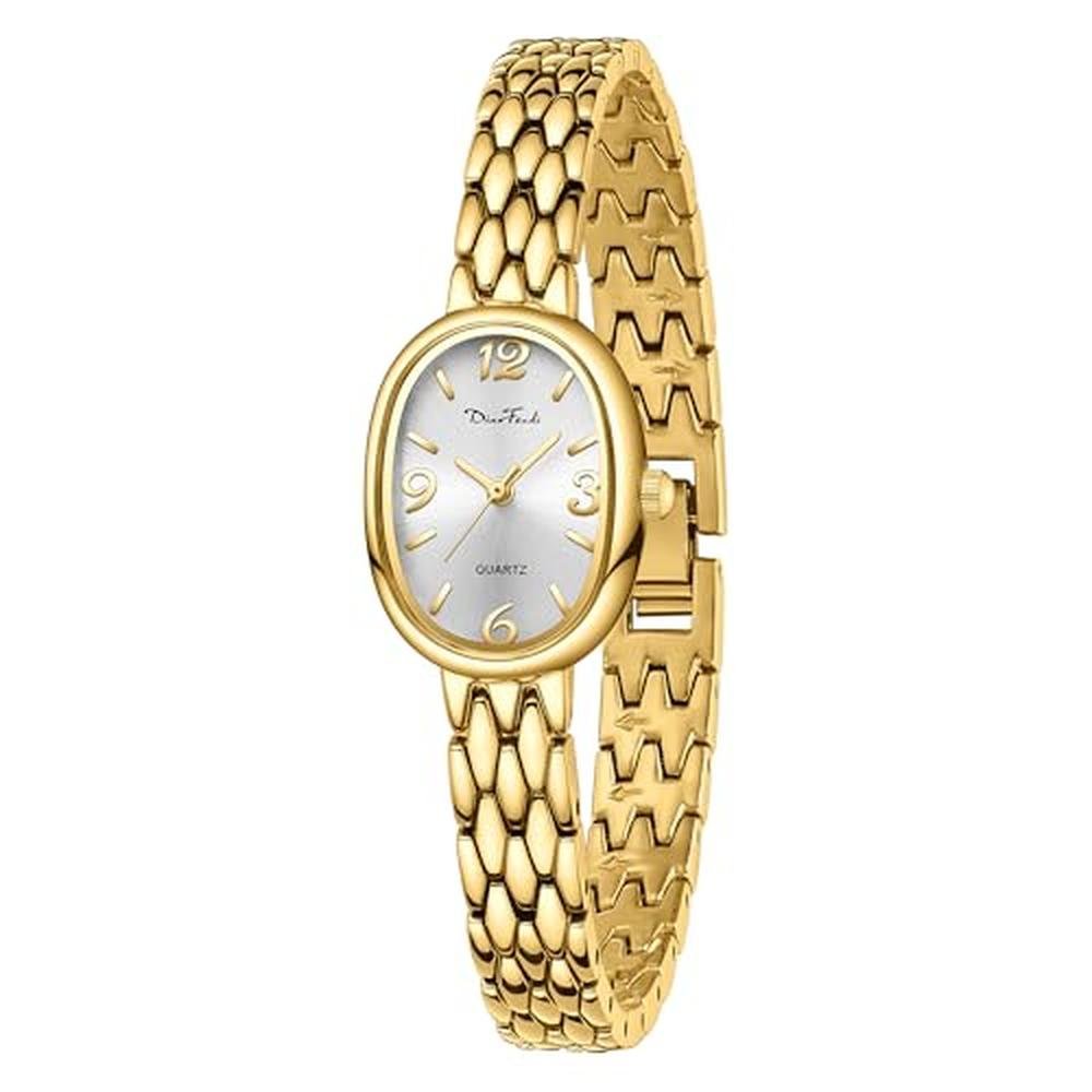 Elegant Gold Tone Women's Watch with Japanese Quartz – Front View