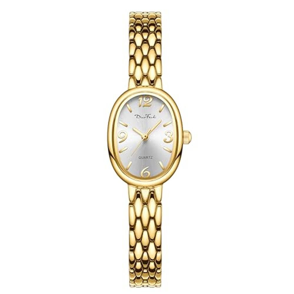 Elegant Gold Tone Women's Watch with Japanese Quartz – Side View