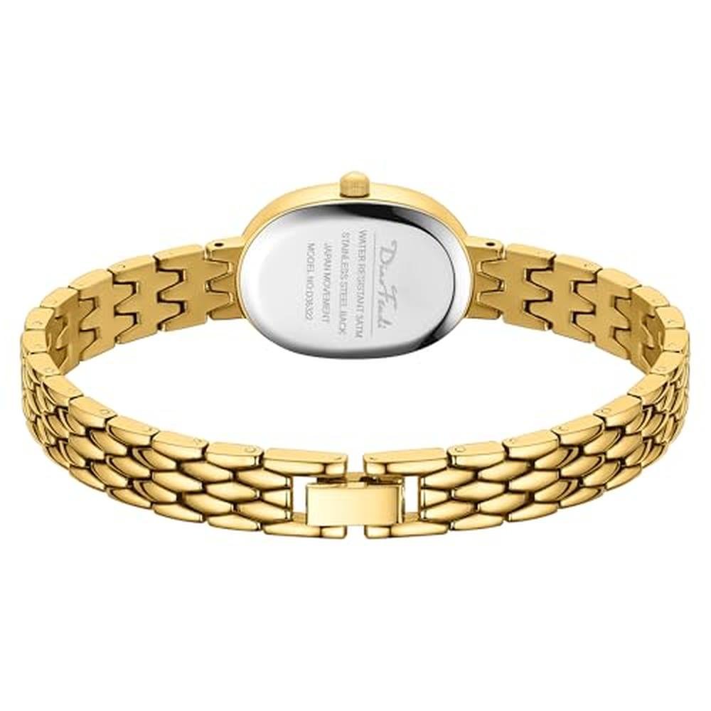 Elegant Gold Tone Women's Watch with Japanese Quartz – In Use