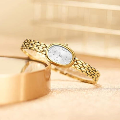 Elegant Gold Tone Women's Watch with Japanese Quartz – Packaging