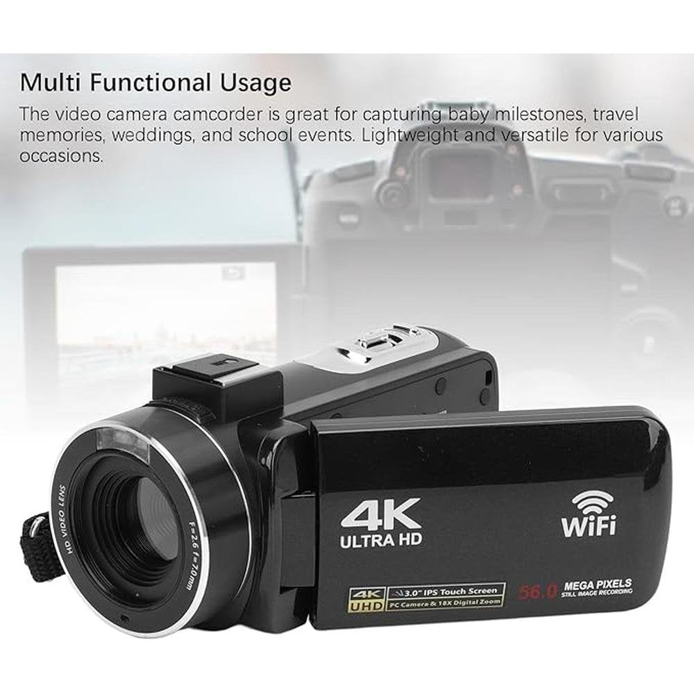 Camera Camcorder: 4K UHD 30fps 56MP HD Digital Camera – In Use