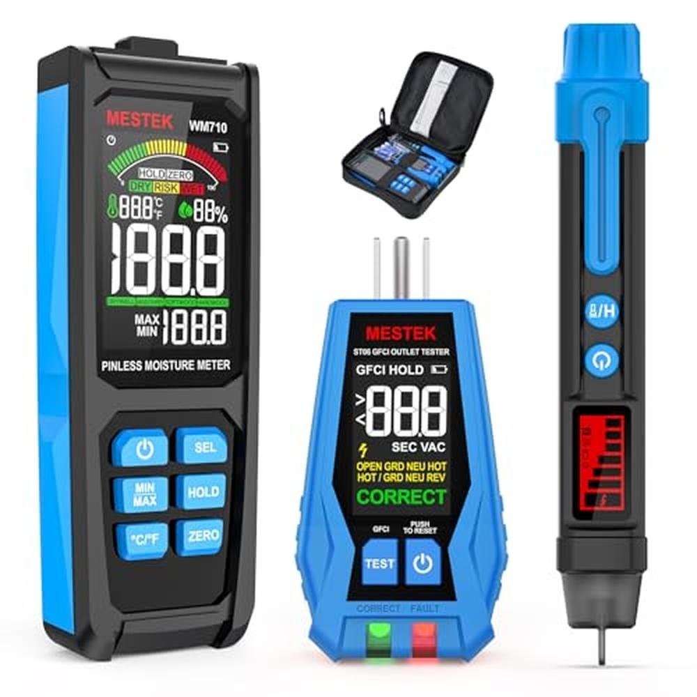Electric Tester Kit: MESTEK 3-Piece Premium Tester Tool Set – Front View