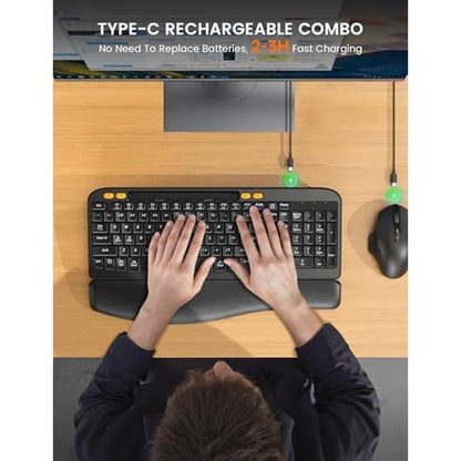 Wireless Keyboard Mouse Combo – In Use