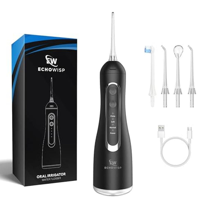 Cordless Water Flosser: Oral Irrigator with 4 Cleaning Modes – Front View
