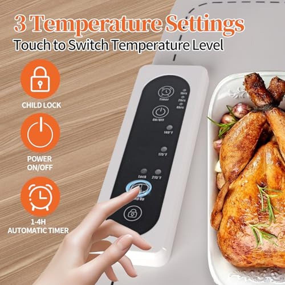 Food Warming: Fast Heating Silicone Mat – Side View